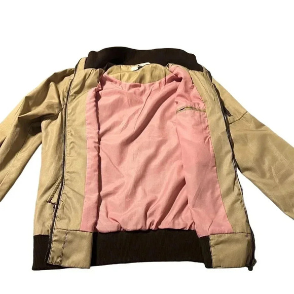 Five Four Men's Bomber Jacket Brown Full Zip Size M Casual Fall - Picture 8 of 12